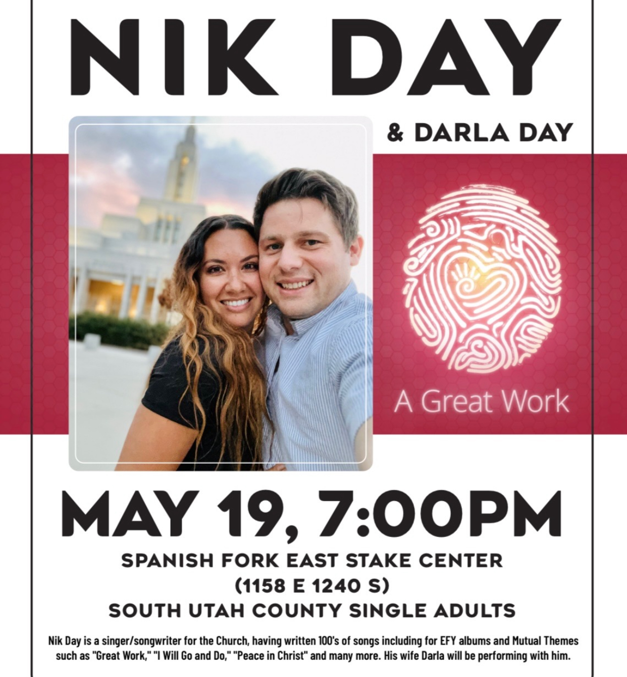upcoming fireside on May 19 2024 with Nik & Darla Day
