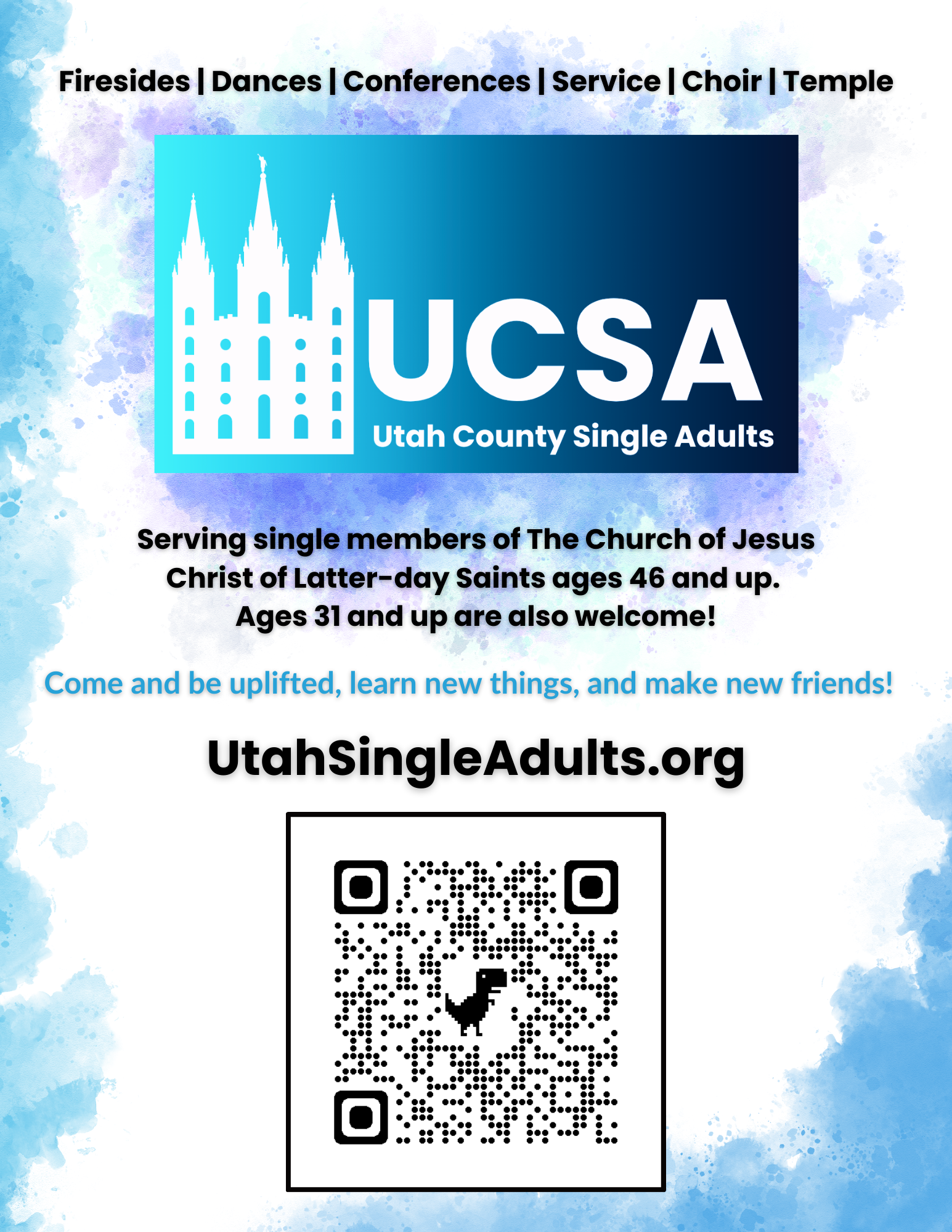 Utah County Single Adults Share Flyer